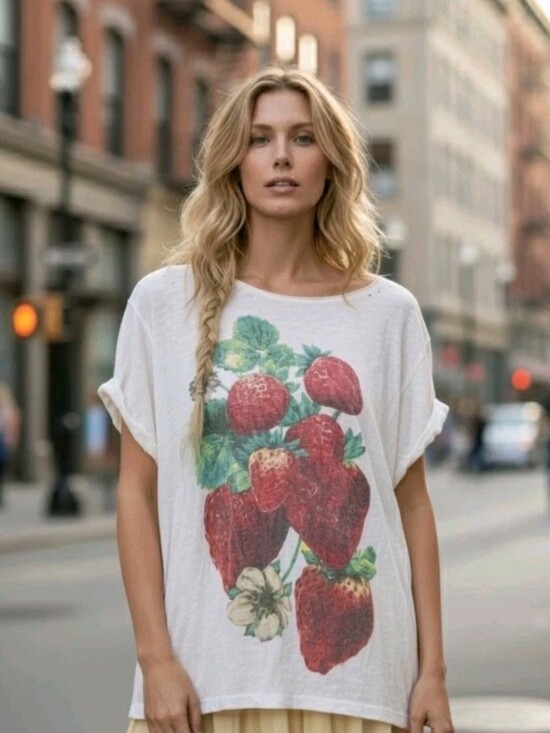 Magnolia Pearl Tops - MP Strawberry Blooms Tee